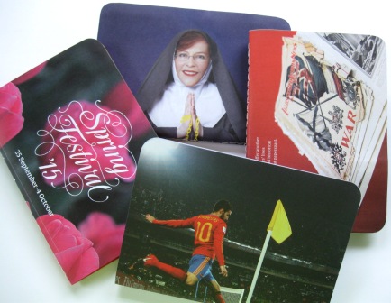 Some in the range of sewn recycled notebooks made out of WCC brochures to thank the Mayor